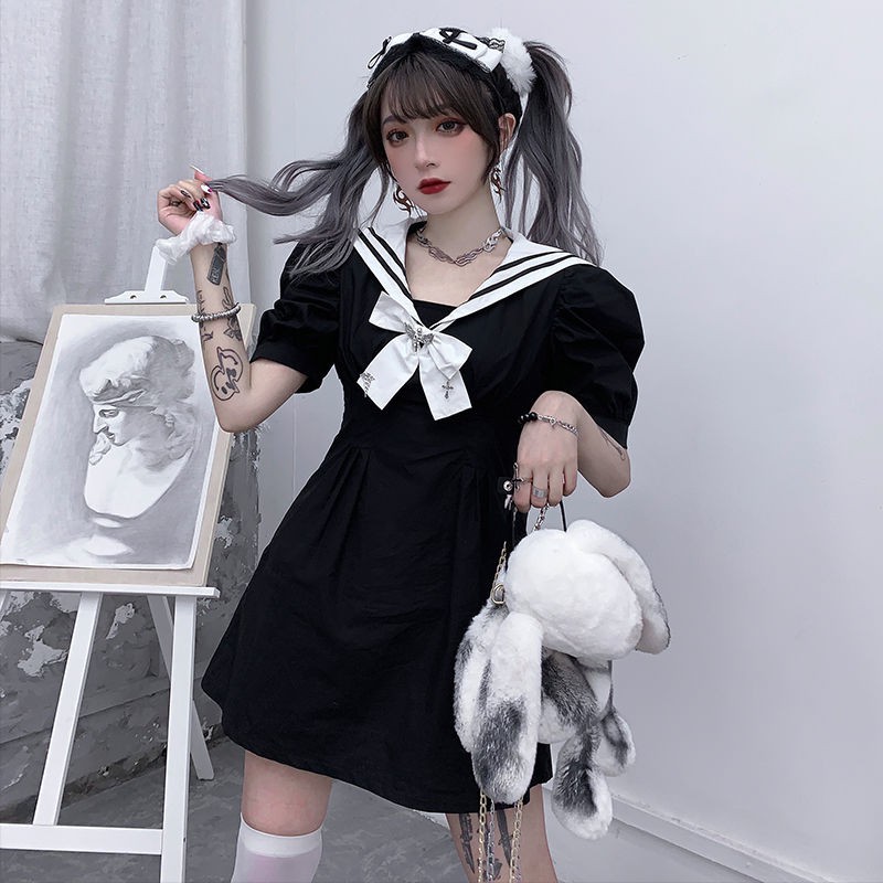 ☋❦Sakurada Kawashima 2021 phiên bản mới của Hàn Quốc thắt lưng trong bộ đồ thủy thủ mỏng hơn bộ váy nữ sinh ngắn tay tối