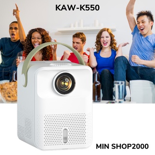 Máy chiếu mini KAW-K550, Máy chiếu mini gia đình, Kết nối điện thoại, máy tính, HĐH Androi, Bảo hành chính hãng