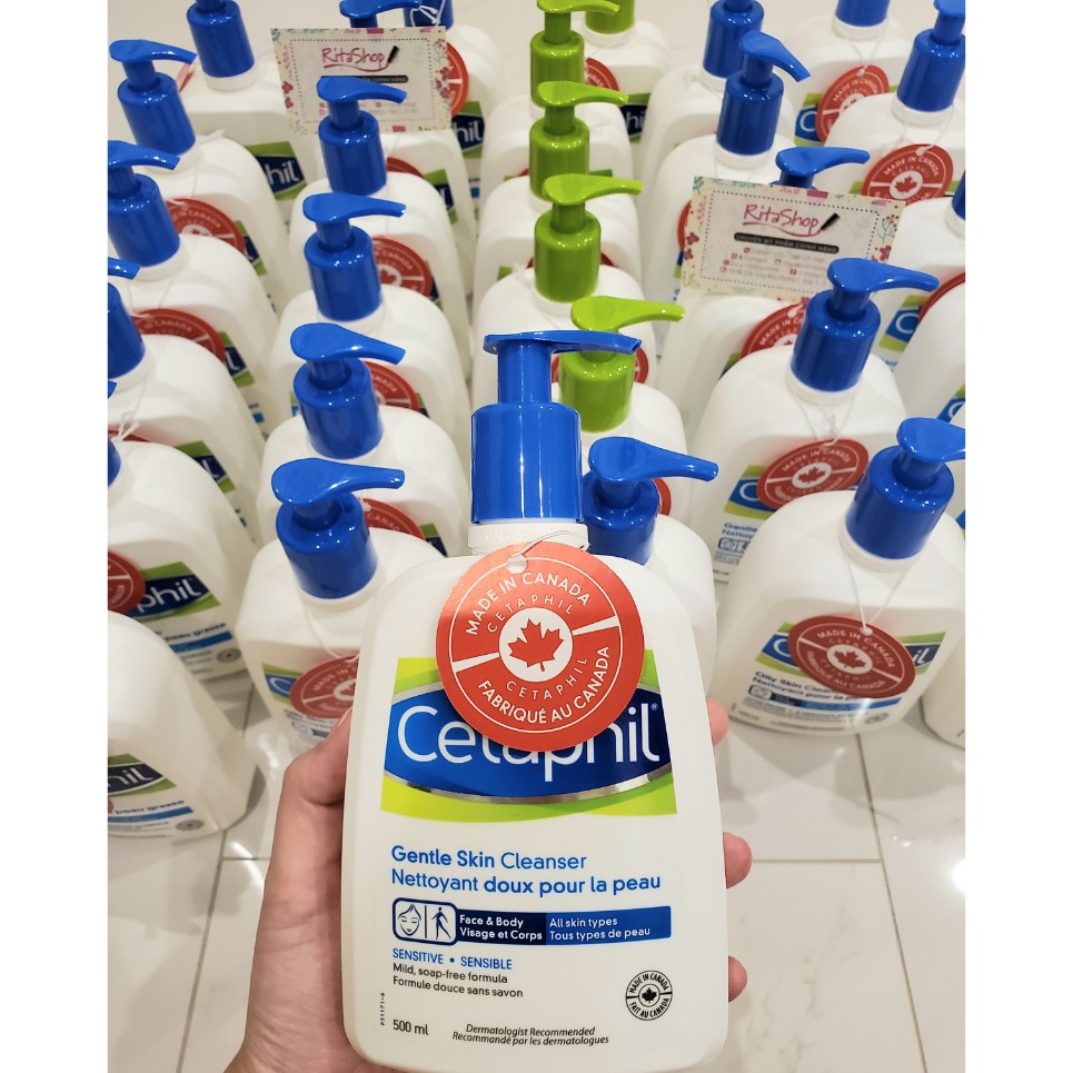 [HÀNG NỘI ĐỊA CANADA] Sữa rửa mặt Cetaphil Gentle Skin Cleanser 500ml | Sửa rửa mặt Centaphil