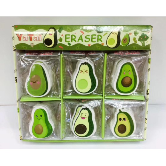 Tẩy quả bơ T61 gôm avocado xương rồng cute dễ thương