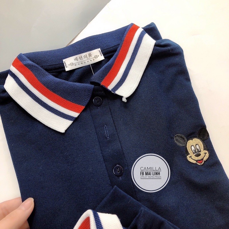⚡️THÊU⚡️Đầm polo dáng suông hoạ tiết mickey thêu | BigBuy360 - bigbuy360.vn