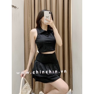 Chân váy xoè xếp tầng