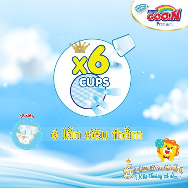 Tã dán Goon M60 (7-12kg) Cắt Tem