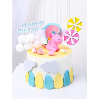 Kỳ lân ngồi trang trí bánh sinh nhật, bánh kem, bánh gato - Nhotimshop