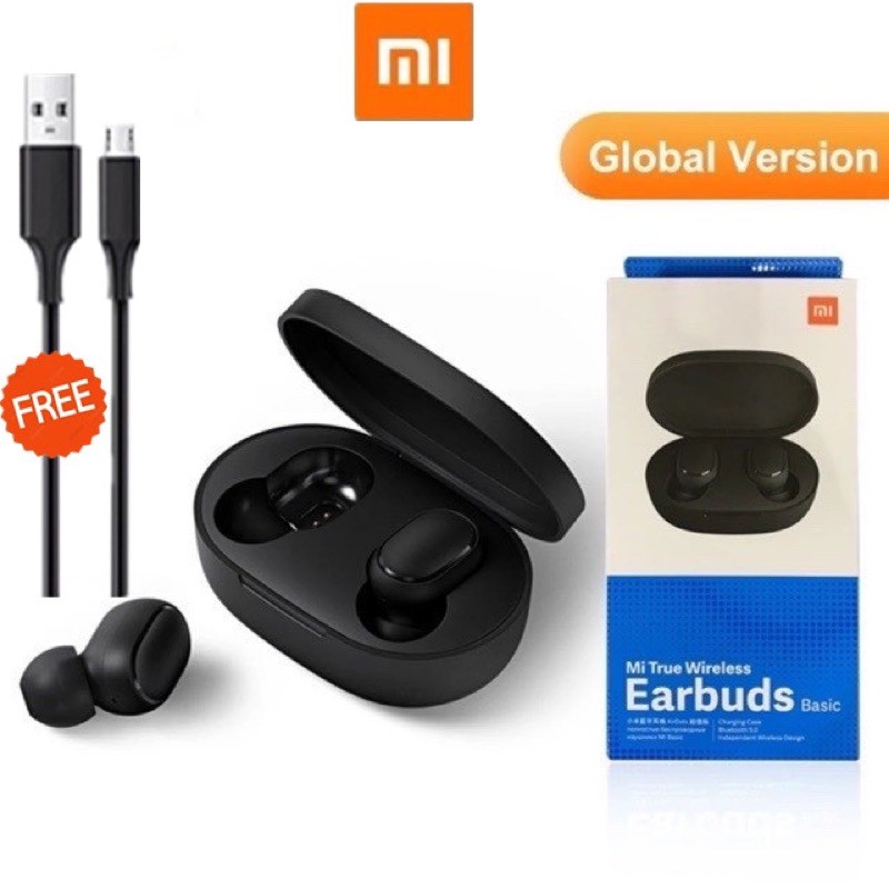 XiaoMi Airdots Mi True Bluetooth wireless headset Earbuds Basic Xiaomi Airdots S TWS Bluetooth 5.0 Earphone Stereo Bass with Mic Handsfree Earbuds Noise Reduction