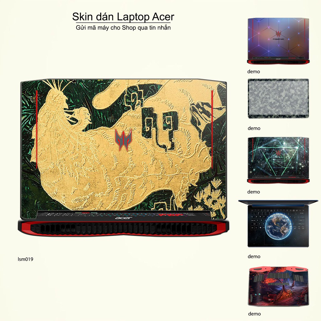 Skin dán Laptop Acer in hình Hổ Toạ Sơn - lsm019 (inbox mã máy cho Shop)