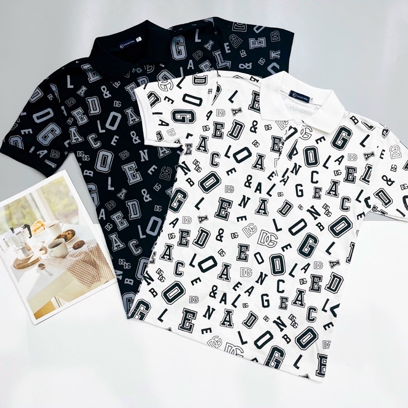 Áo Thun Nam Polo Nam Cổ Bẻ IN CHỮ CÁI FULL ÁO PLTN
