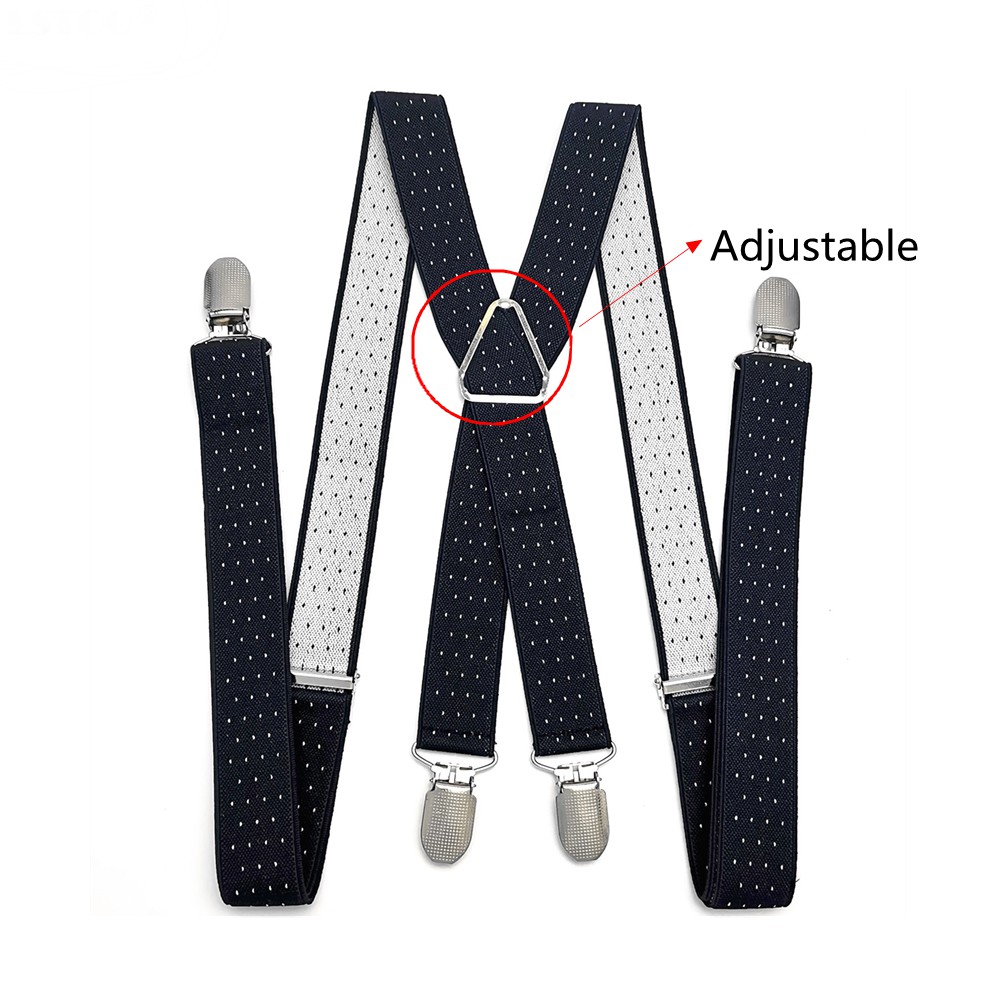 2.5 cm Chấm Rộng jacquard Người Lớn Treo Co Giãn Có Thể Điều Chỉnh Nam Nữ Suspender Cho Bé Trai Bé Gái Tiệc Cưới Văn Phòng Hiệu Suất Ngoài Trời