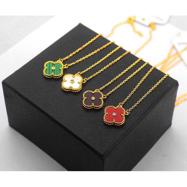 Dây chuyền nữ titan cao cấp hình hoa 4 cánh siêu đẹp, bền màu, hợp thòi trang, dễ phối đồ