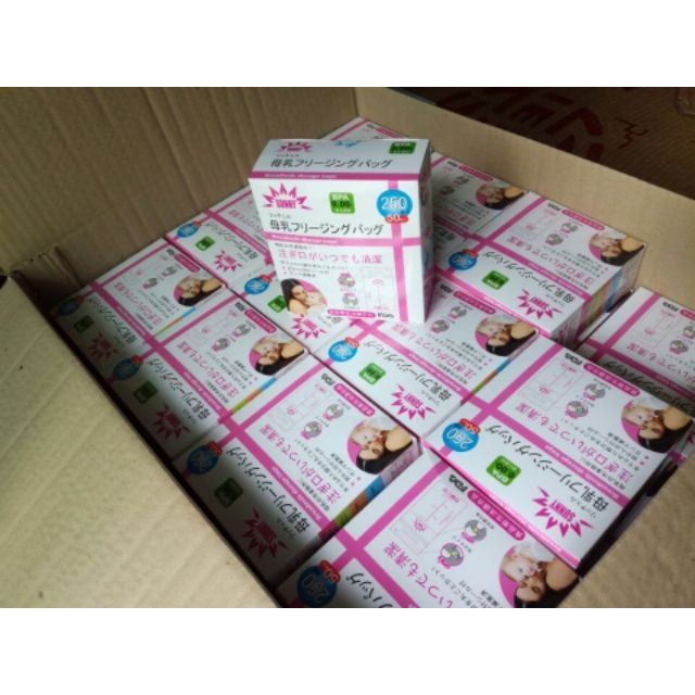 Hộp 50 túi trữ sữa 250ml SAMI của nhật bản, tặng kèm bút ghi thông tin