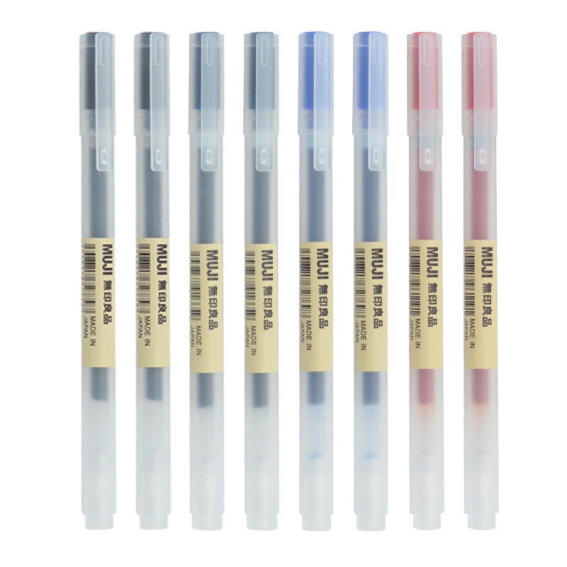 MUJI Bộ 10 Bút Mực gel Ngòi 0.38mm Kiểu Nhật Bản Cho Học Sinh