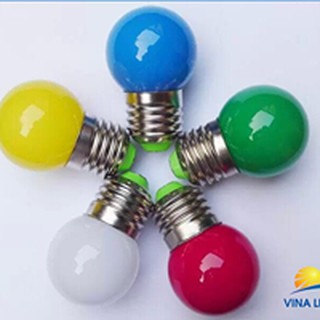 Combo 5 bóng đèn led tròn trang trí 1w asia