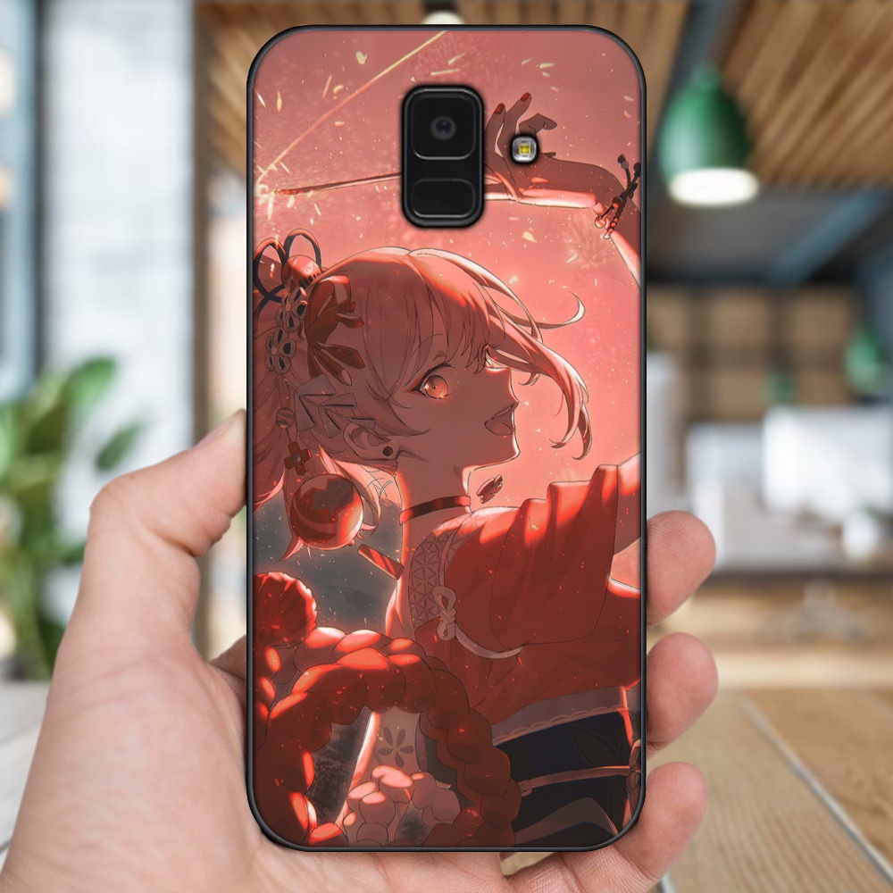 Ốp lưng Samsung A5 2018, A6 2018, A8 2018, J6 2018, A8 Plus viền đen in hình Yoimiya Genshin Impact