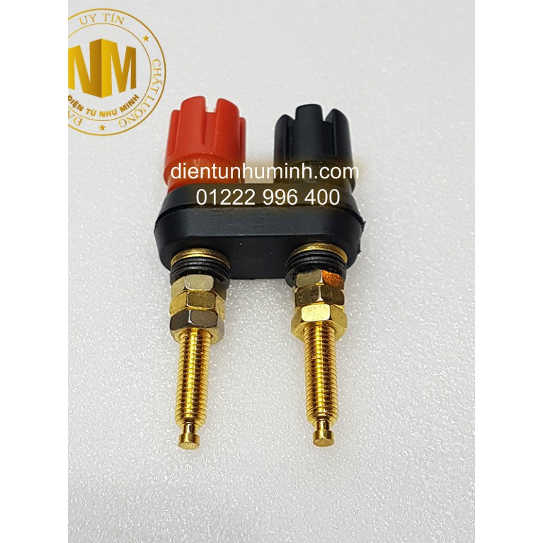 2 Cặp Cọc Loa amply / Trạm loa amply Đỏ - Đen Chân Dài