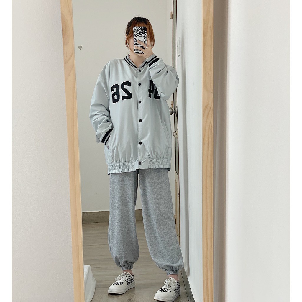 Quần jogger nỉ ống bom unisex thun trơn cạp chun nhiều màu