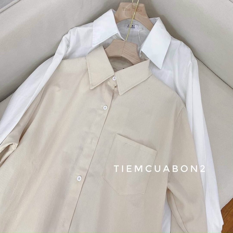 Sơ mi lệch tà ulzzang xinh xắn ( ẢNH THẬT + VIDEO ) | BigBuy360 - bigbuy360.vn