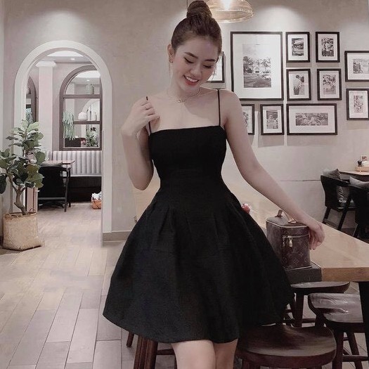 Đầm váy 2 dây dạo phố dáng xòe xếp ly eo - Leva Dress | BigBuy360 - bigbuy360.vn