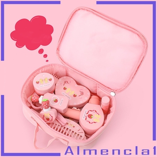 [Almencla1] Đồ chơi giả vờ bằng gỗ cho bé gái Bộ đồ chơi trang điểm Quà tặng 12 món