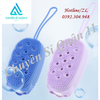 BÔNG TẮM SILICON TẠO BỌT MASSAGE HÌNH CHUỘT CUTE, BÔNG TẮM TẨY DA CHẾT 2 MẶT SILICONE