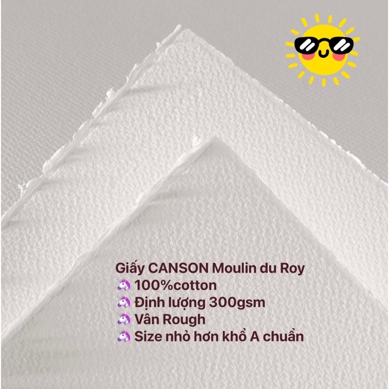 [size to] Giấy vẽ CANSON Pháp/ BAOHONG/ ARCHES chính hãng 200gsm/ 300gsm ✨✨