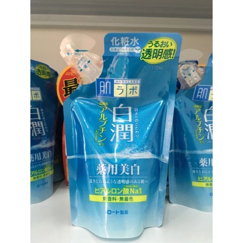Túi Refill nước hoa hồng dưỡng trắng Hada labo whitening lotion 170ml