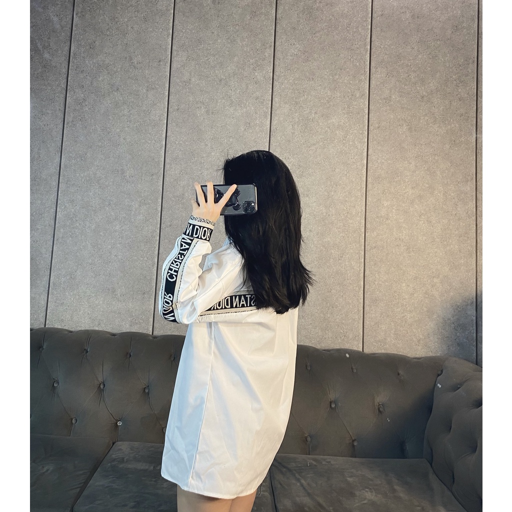 [Ảnh Thật] Áo Sơ-mi Thô Mềm Phối Len Chun Dio Siêu Xinh [LanHin90] | BigBuy360 - bigbuy360.vn