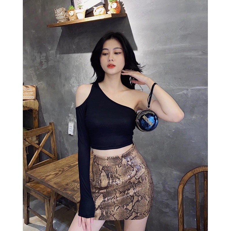 Áo 1 tay khoét vai tay dài ( NEW IN )