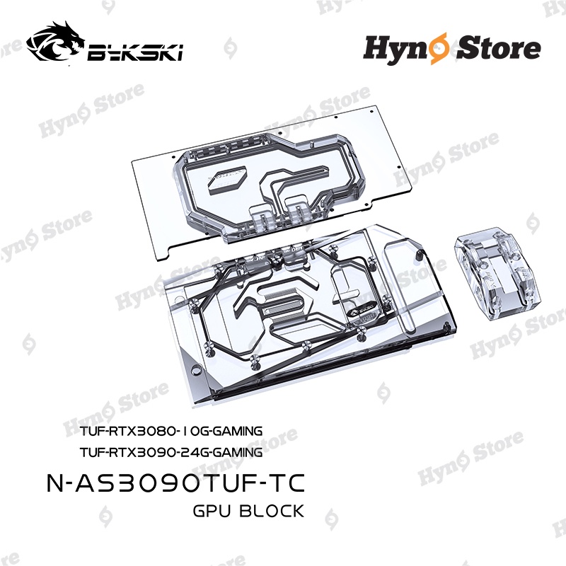 Block tản nhiệt nước VGA Bykski 2 mặt VRAM Asus TUF N-AS3090TUF-TC  Tản nhiệt nước custom - Hyno Store