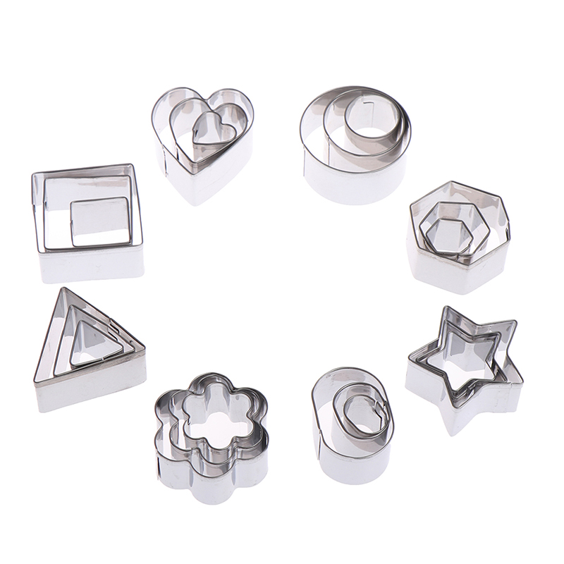 Bộ 24 Khuôn Làm Đất Sét Bằng Thép Không Gỉ