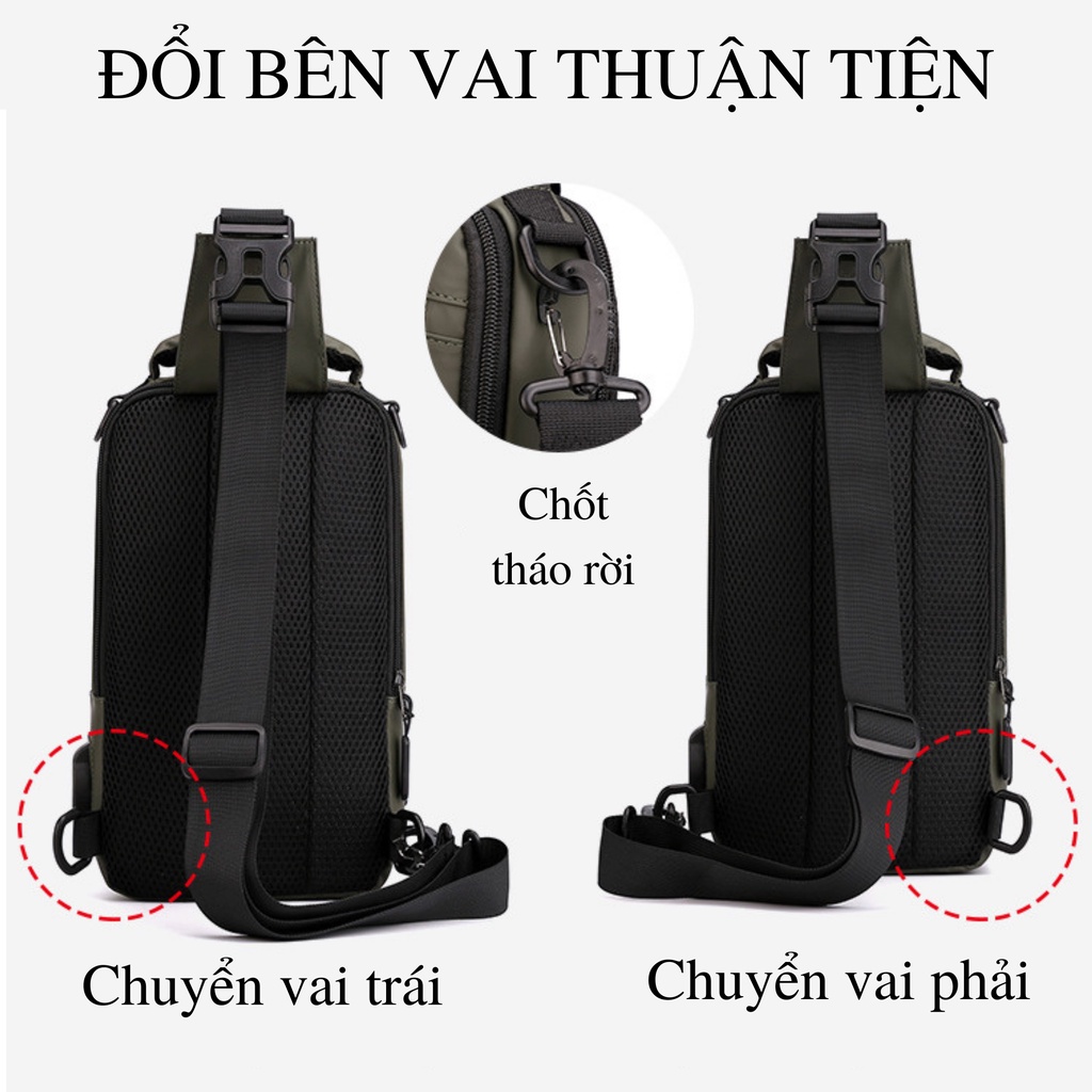 Túi đeo chéo nam đa năng chống nước bền bỉ,túi chéo nam thời trang phong cách hàn quốc | BigBuy360 - bigbuy360.vn