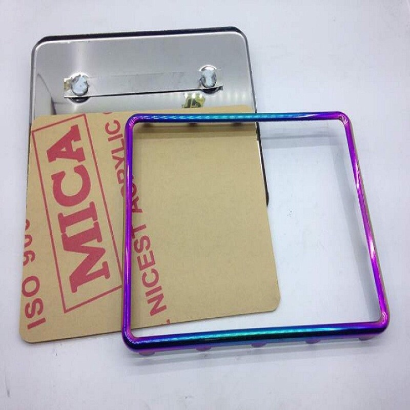 Bộ Khung Biển Số Xe Máy Inox Viền Màu