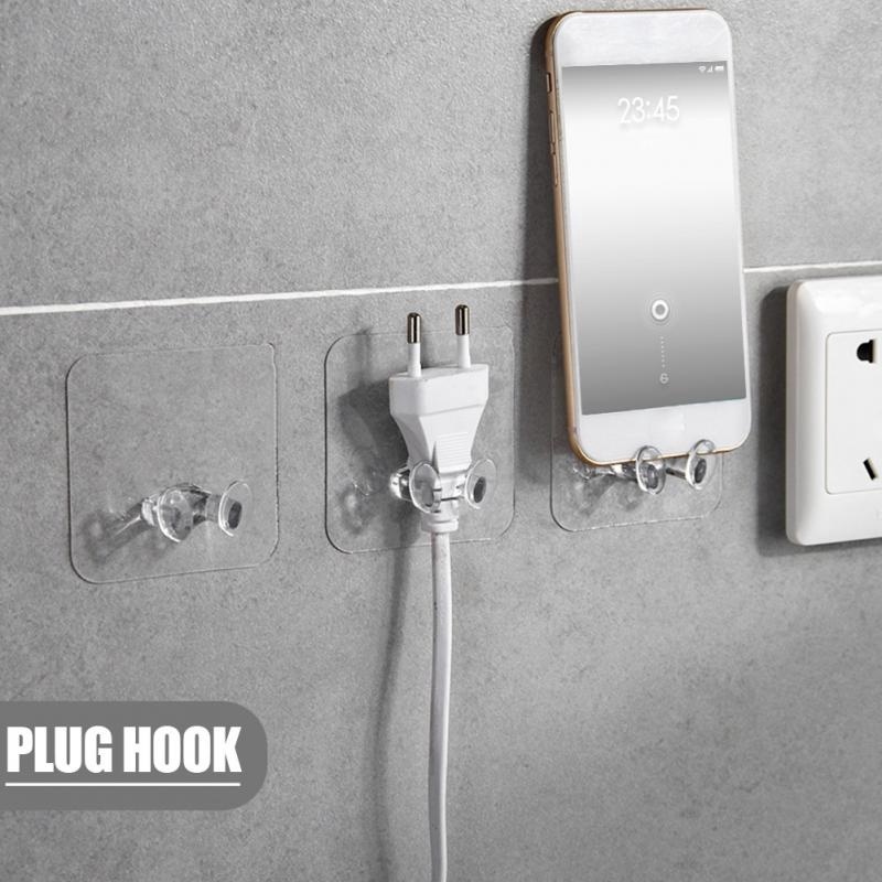 Móc treo tường bằng nhựa trong suốt đa chức năng tiện dụng