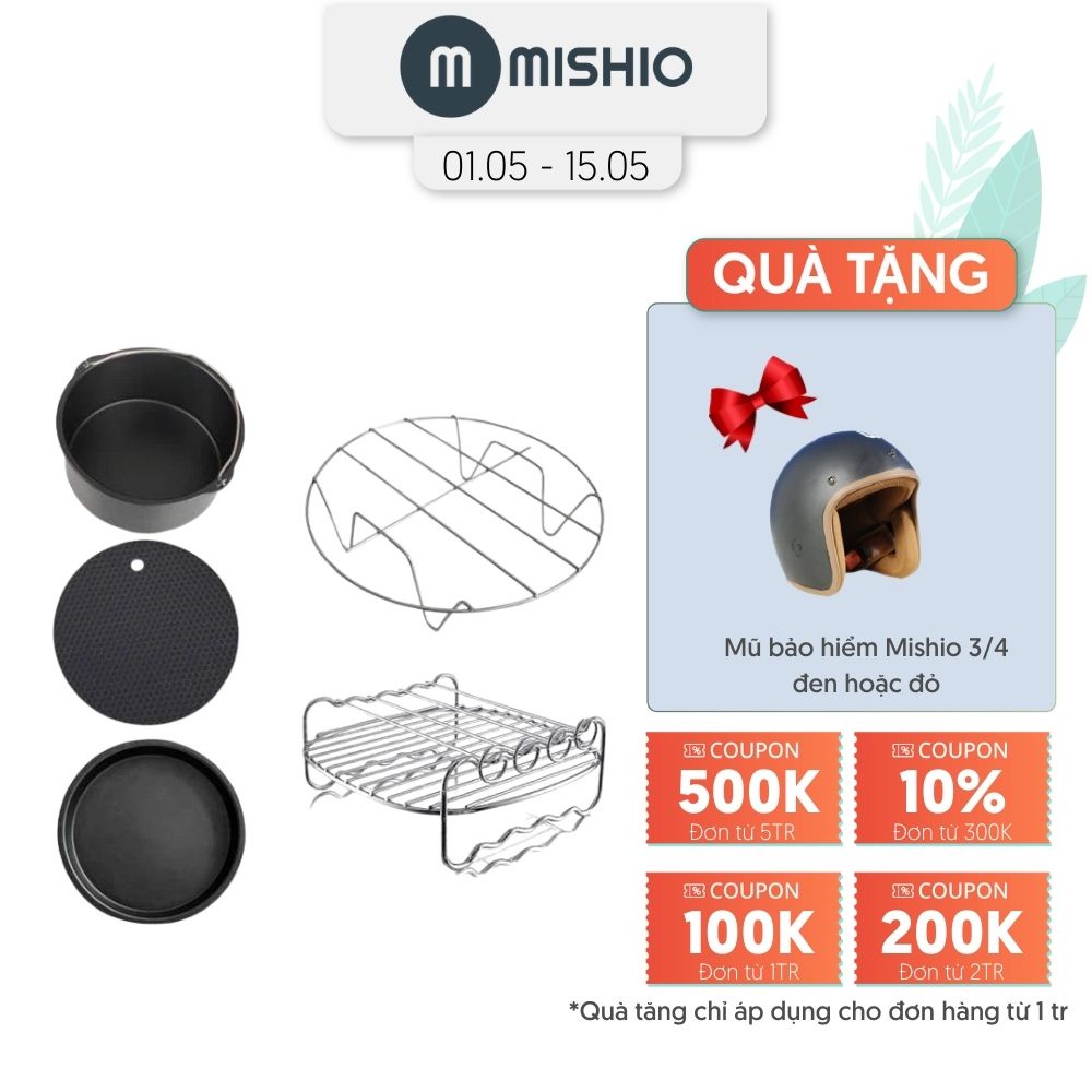 Phụ kiện Nồi Chiên Không Dầu Mishio MK217 loại 8 inch