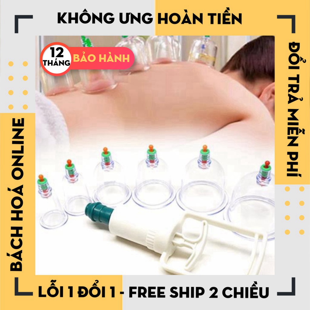 [Hàng Loại 1] Bộ Giác Hơi Không Cần Lửa 12 Ly Kèm 1 Ống Bơm Chuyên Dụng.Bộ giác hơi 12 món không dùng lửa.