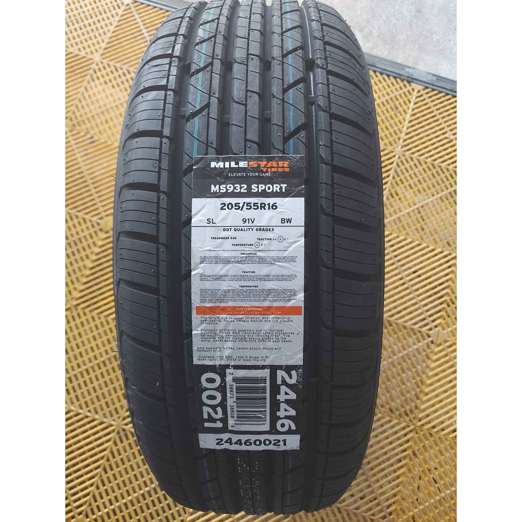 LỐP  XE ÔTÔ 205/55R16 91V MILESTAR - Lắp xe Xpander - LỐP THƯƠNG HIỆU MỸ, CHẤT LƯỢNG CAO