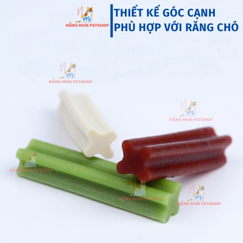 Xương gặm làm sạch răng cho chó 4 hương vị hộp lớn 230gr