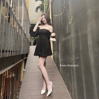 Váy trễ vai tay bồng (ảnh thật tự chụp)
