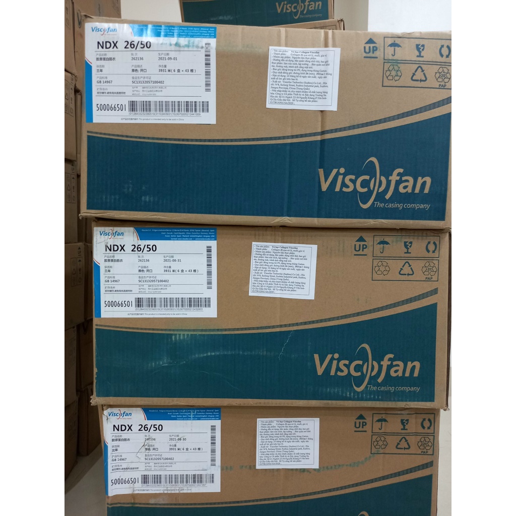 Combo 3 Cuộn Vỏ Xúc Xích Collagen Viscofan Mã NDXC Dày Dặn Đảm Bảo Vệ Sinh An Toàn Thực Phẩm Hàng Chuẩn