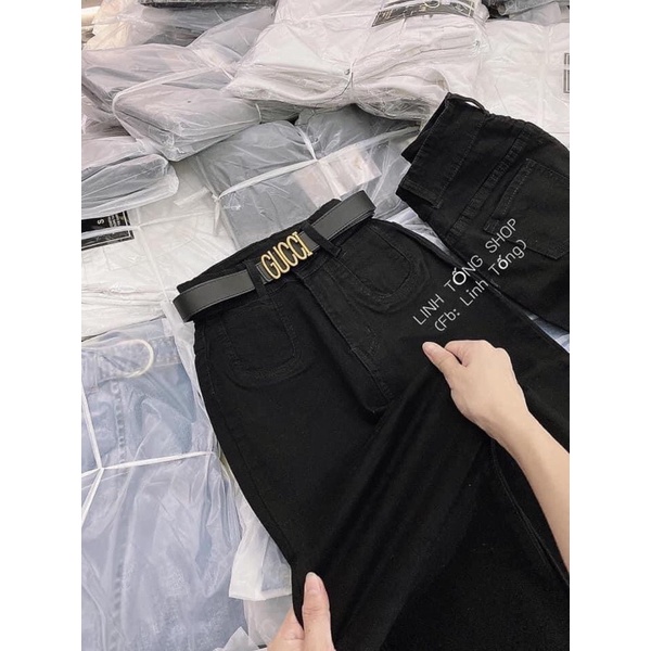 🔥🔥 Quần jean lưng cao túi ốp 2 khuy