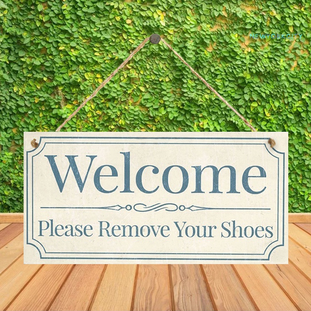 Ny Bảng Gỗ Chào Mừng Bề Mặt Mịn Thời Trang Treo Cửa Chào Mừng Giáng Sinh Hom