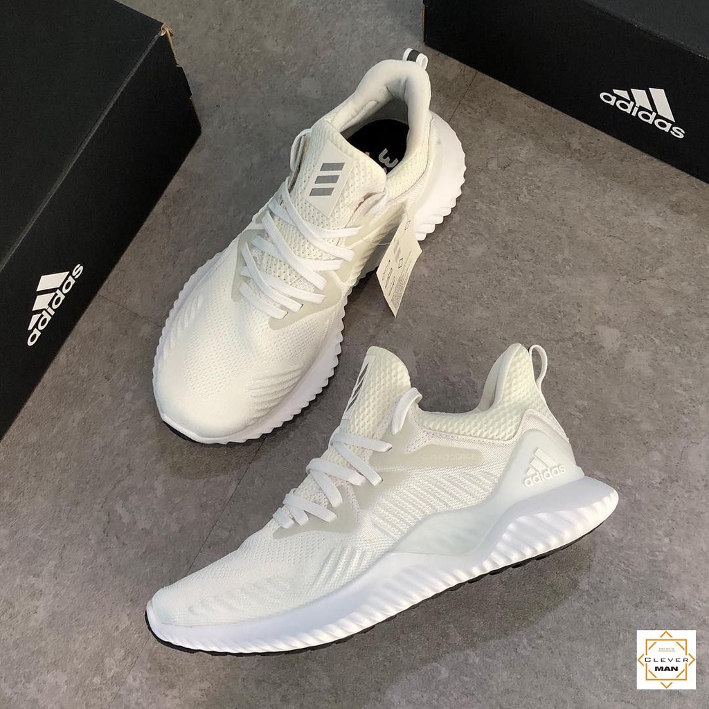 Giày Thể Thao Sneaker Nam Nữ Alphabounce Beyond Trắng Full Cực Êm Thoáng Khí  Clever Man Store