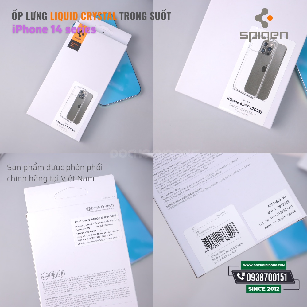 Ốp lưng iPhone 14 Pro Max ( 14, 14 Plus, 14 Pro ) Spigen Liquid Crystal