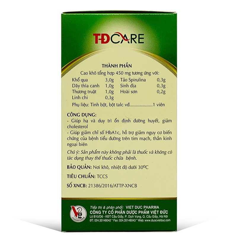 Viên Uống TĐ Care - giúp ổn định đường huyết, phòng ngừa những biến chứng nguy hiểm của bệnh tiểu đường