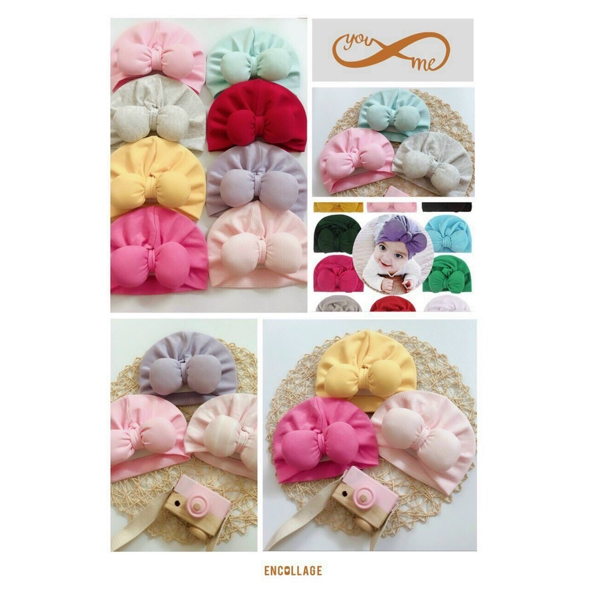 [B35 Rẻ, Đẹp] Tuban Cho Bé Gái, Tuban, Băng Đô Chất Ccotton Mềm Mịn (Dành Chc Bé Gái 0-24M)