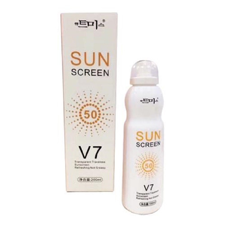 Xịt Chống Nắng Sun Screen V7 Dung Tích 200ml