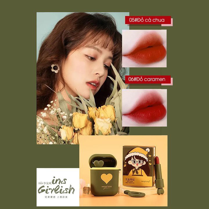 son airpod hengfang tai nghe màu đẹp son lì có thể giữ trên môi 6h đến 8h loạt tốt SK366 | BigBuy360 - bigbuy360.vn