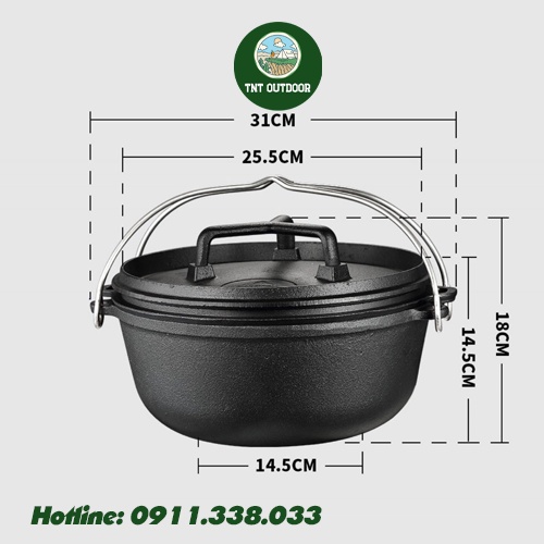 Nồi Gang Campingmoon DO-28 đa dụng