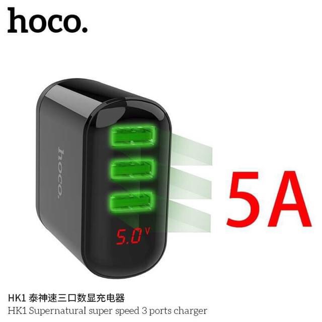 Cóc sạc 3 cổng Hoco Hk1