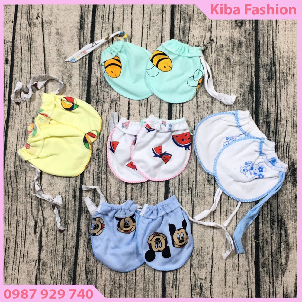 Set 5 đôi Bao Tay dây rút cho Bé Sơ Sinh BTDR900