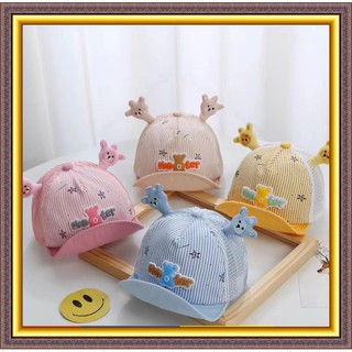 Mũ lưỡi trai, nón lưỡi trai dạng lưới cho bé có gắn sừng hươu cho bé từ 6 đến 24 tháng